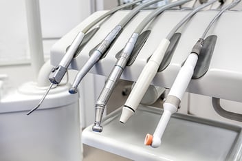 dental tools lined up