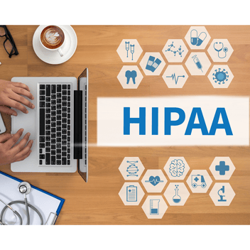 laptop with keyboard and HIPAA compliance