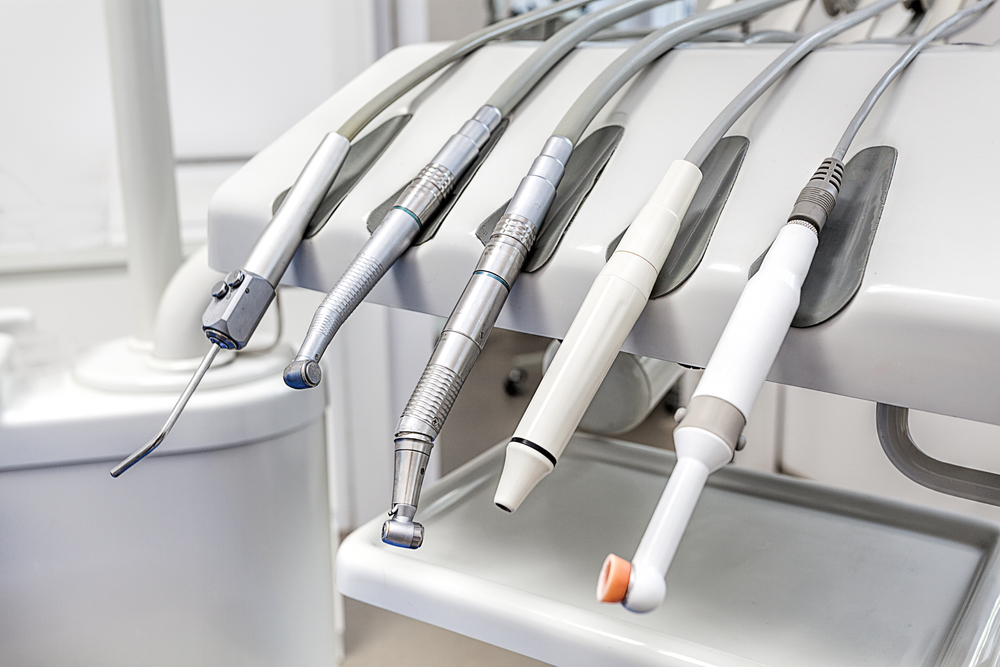 dental tools lined up